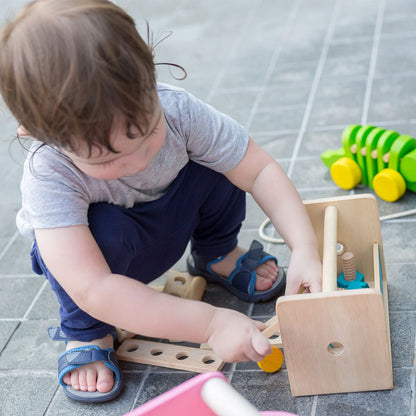 Wooden Toy Robot Toolbox