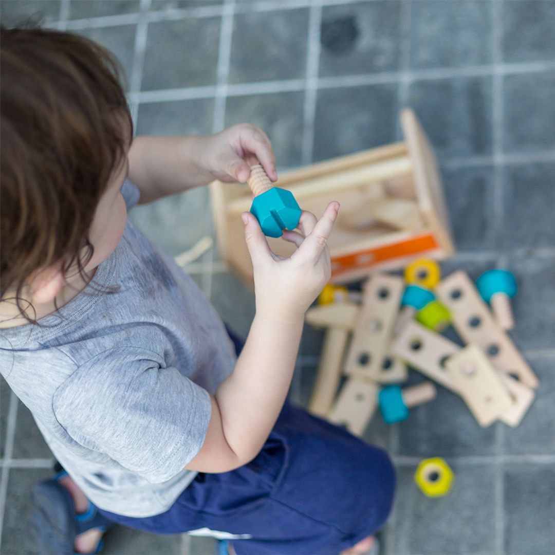 Wooden Toy Robot Toolbox
