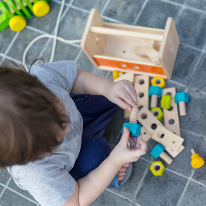Wooden Toy Robot Toolbox