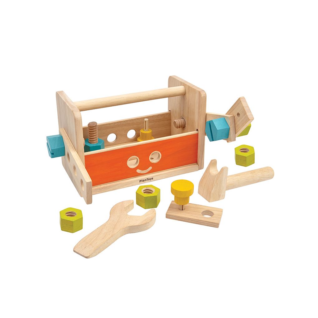 Wooden Toy Robot Toolbox
