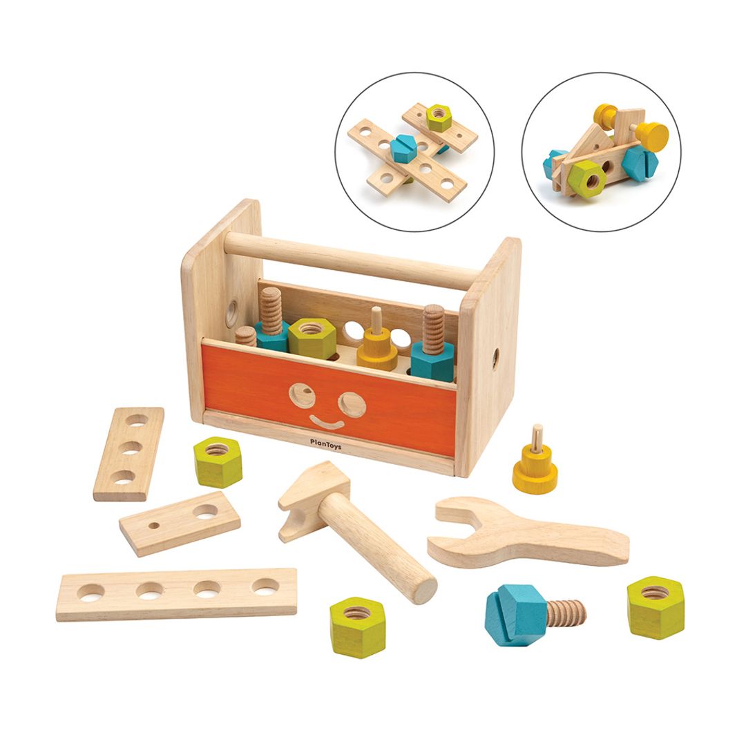 Wooden Toy Robot Toolbox
