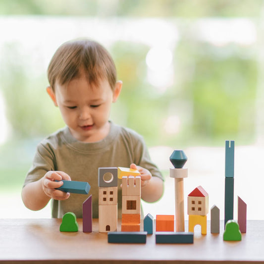 Wooden Toy Cityscape Blocks