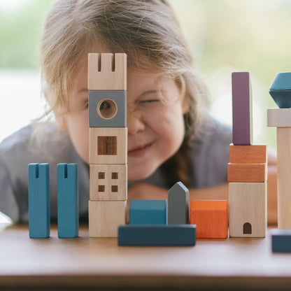 Wooden Toy Cityscape Blocks
