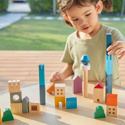 Wooden Toy Cityscape Blocks