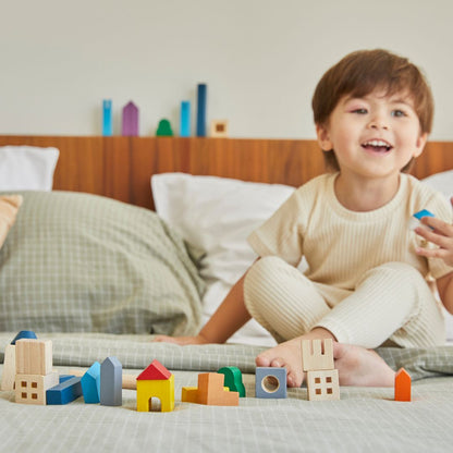 Wooden Toy Cityscape Blocks