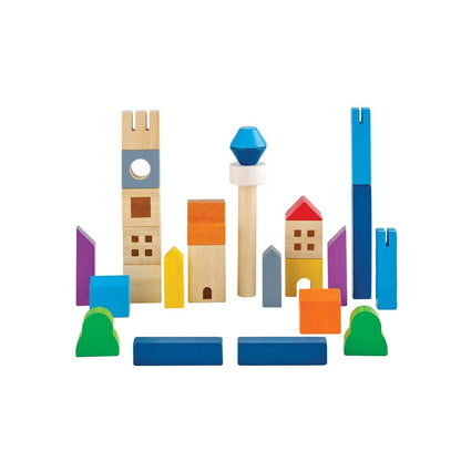 Wooden Toy Cityscape Blocks