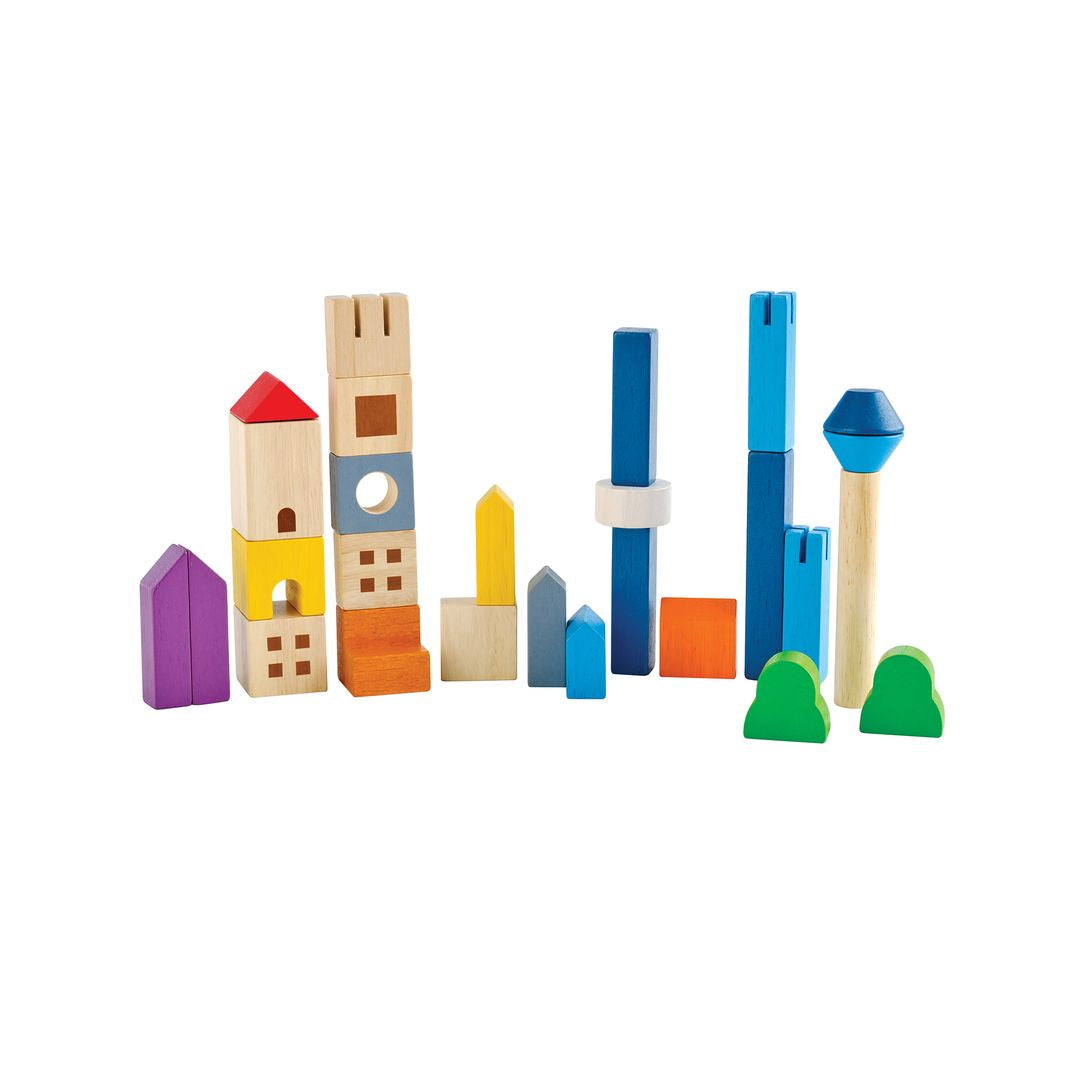 Wooden Toy Cityscape Blocks