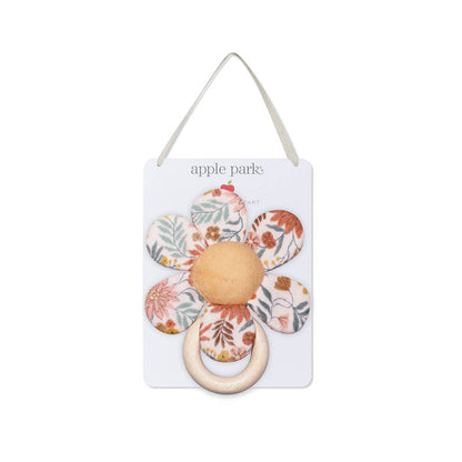 Zinnia Bloom Wood Ring Teething Toy