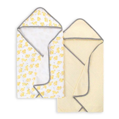 Organic Baby Hooded Towel Set / 2 Pack - Little Ducks