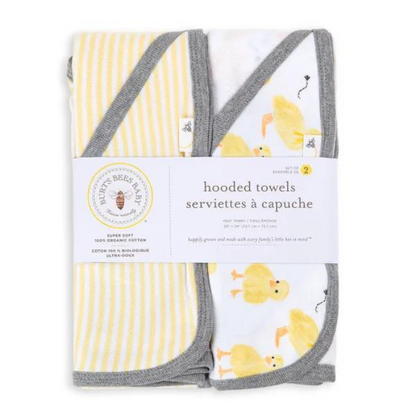 Organic Baby Hooded Towel Set / 2 Pack - Little Ducks