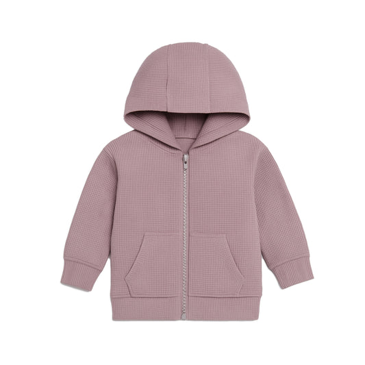 Baby & Toddler Girl Organic Meyer Waffle Knit Zipper Hoodie