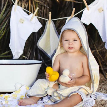 Organic Baby Hooded Towel Set of 2 - Little Ducks