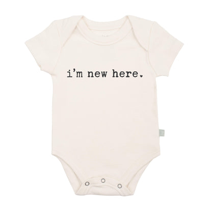 Organic Baby Graphic Bodysuit - I'm New Here
