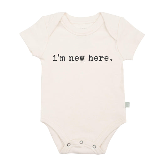 Organic Baby Graphic Bodysuit - I'm New Here