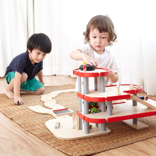 Wooden Toy Parking Garage