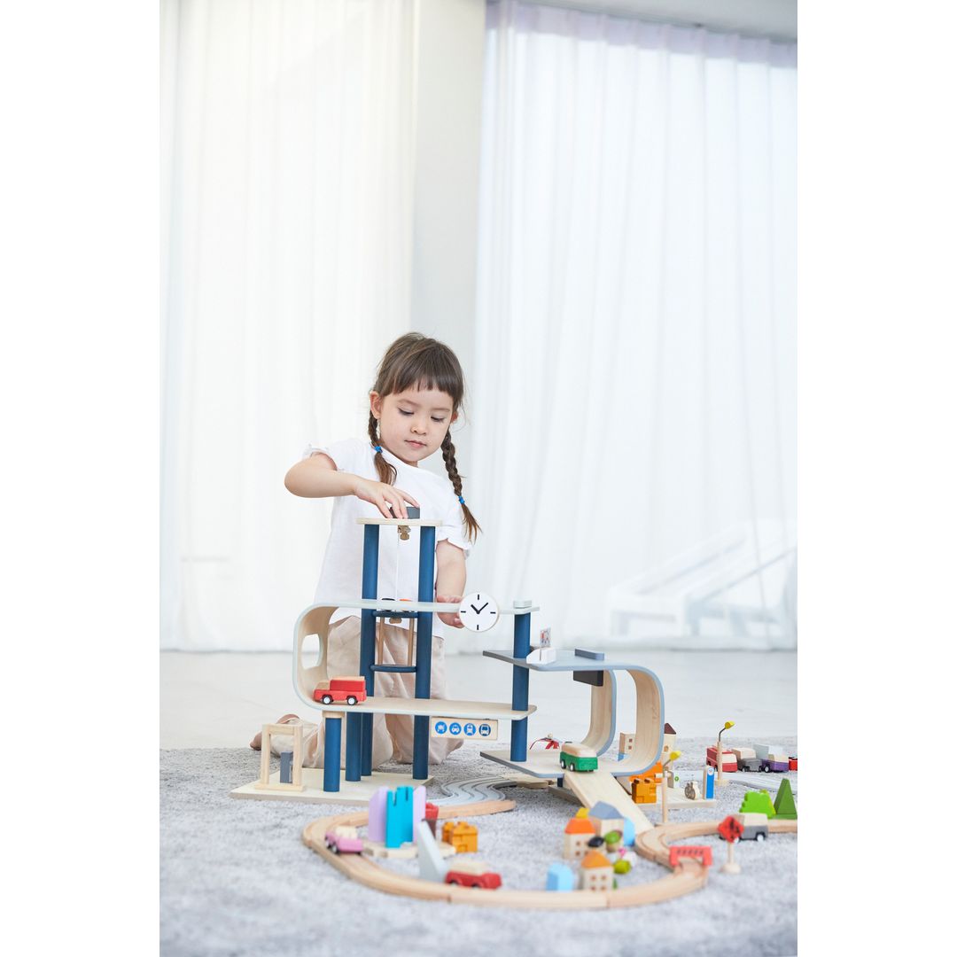 Wooden Toy - Central Station - Car Playset