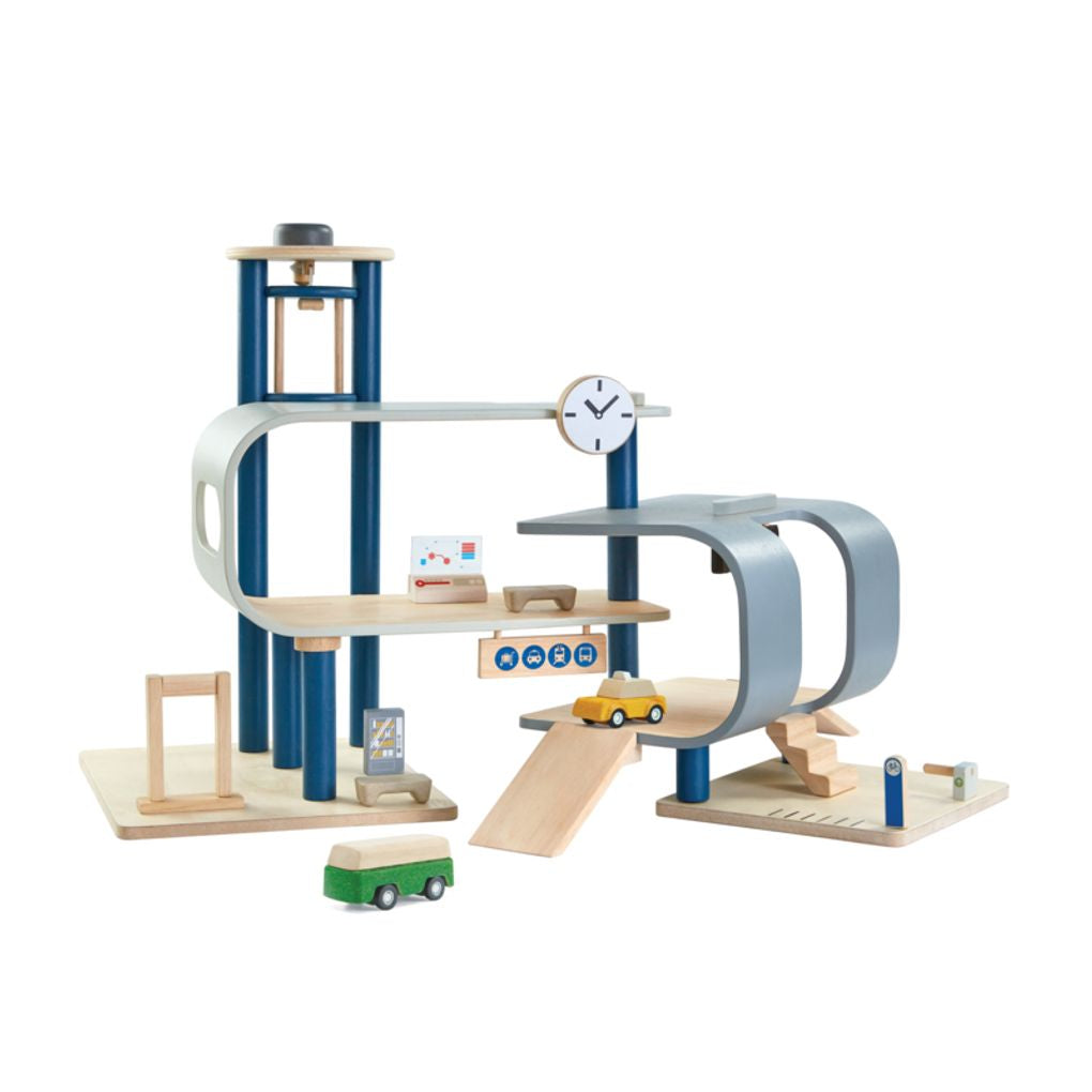 Wooden Toy - Central Station - Car Playset