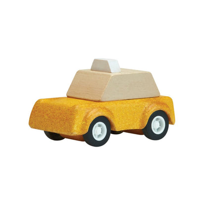 Wooden Toy Yellow Taxicab