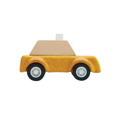 Wooden Toy Yellow Taxicab