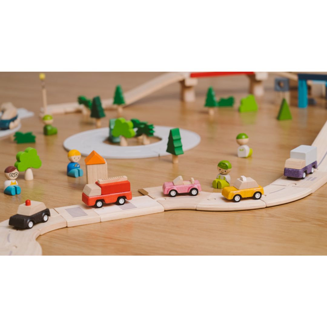 Wooden Toy Vehicle Set