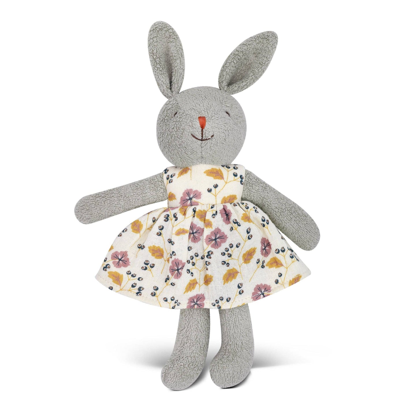 Organic Little Bunny Plush - Pink Flower