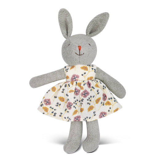 Organic Little Bunny Plush - Pink Flower