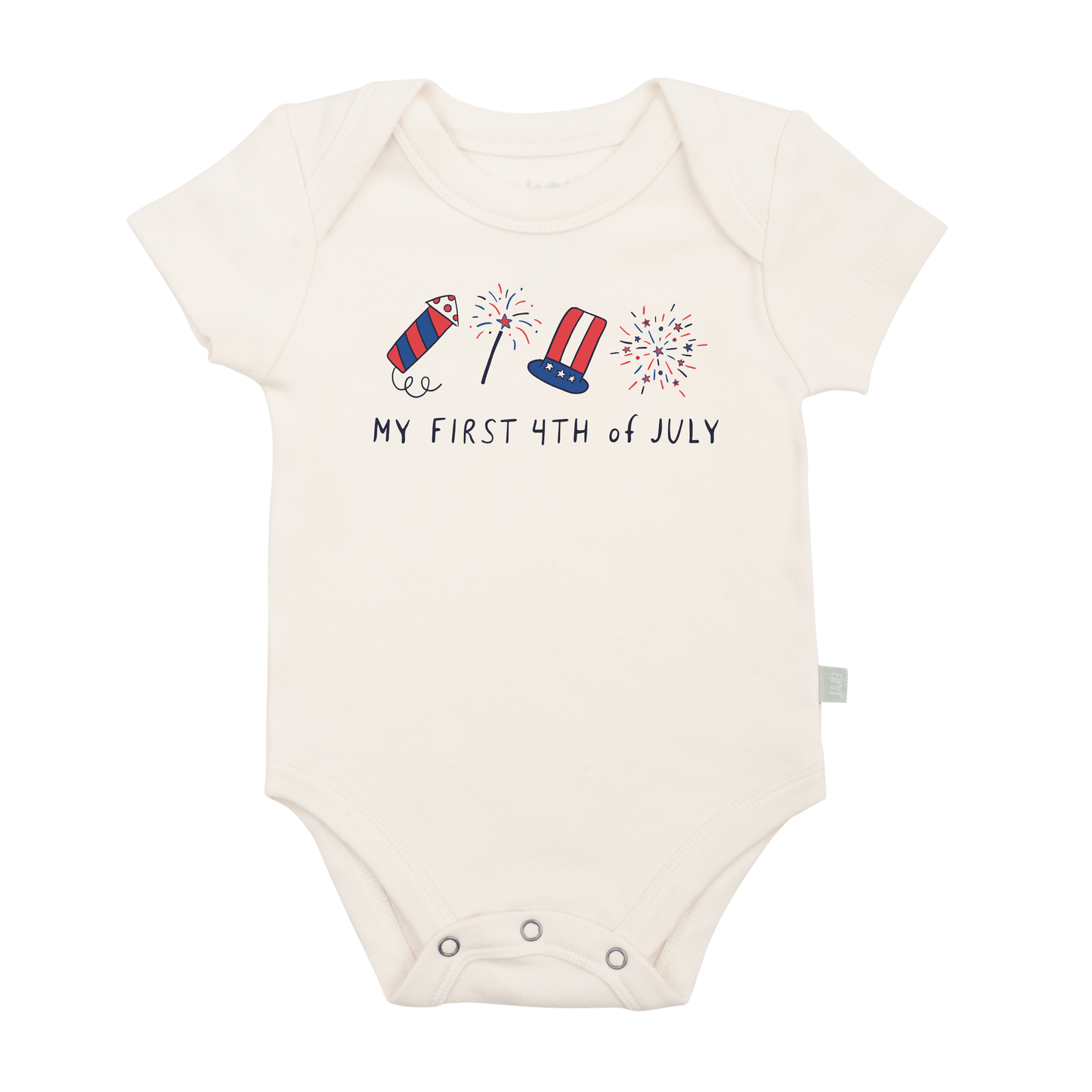 Organic Baby Graphic Bodysuit - My First 4th of July