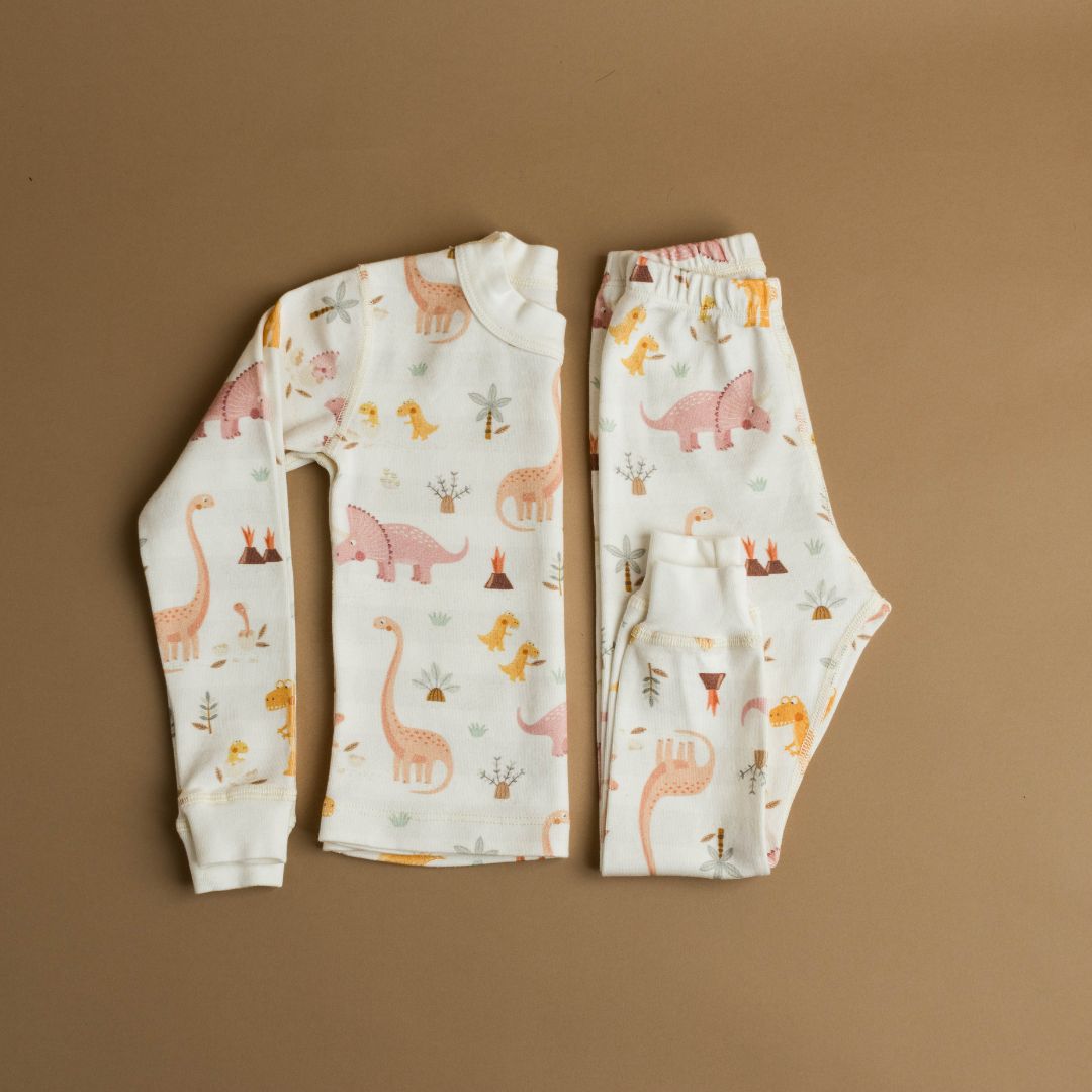 Rose Dino Family Organic Cotton Pajamas