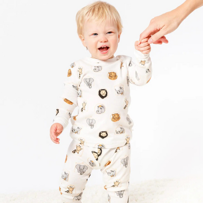 Organic Baby / Toddler Pajamas - Animal Print