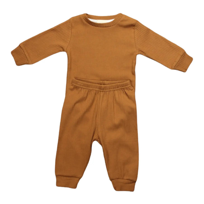 Organic Toddler Pajama Set - Copper