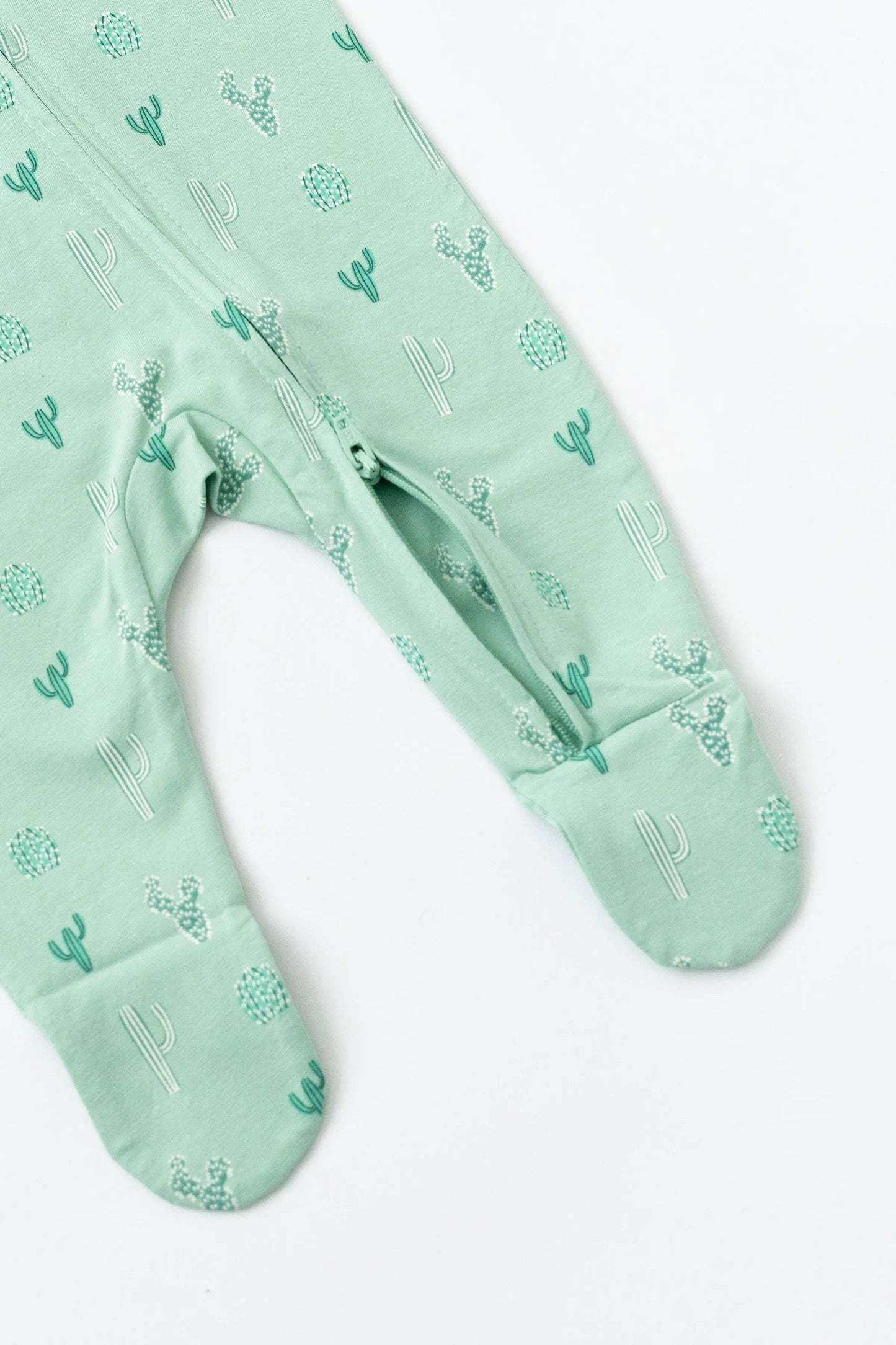 Organic Baby Sleeper - Green Cactus