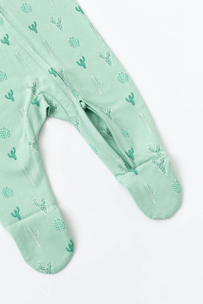 Organic Baby Sleeper - Green Cactus
