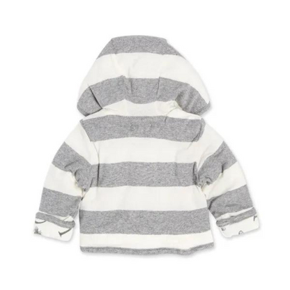 Organic Baby Reversible Jacket - Alphabet & Stripes