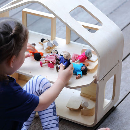 Contemporary Wooden Dollhouse Toddler Toy