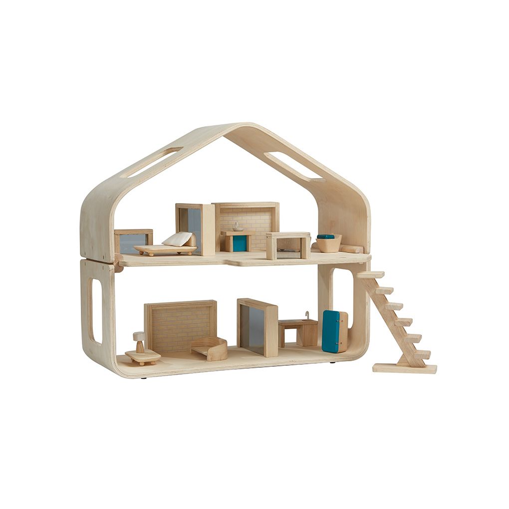 Contemporary Wooden Dollhouse Toddler Toy