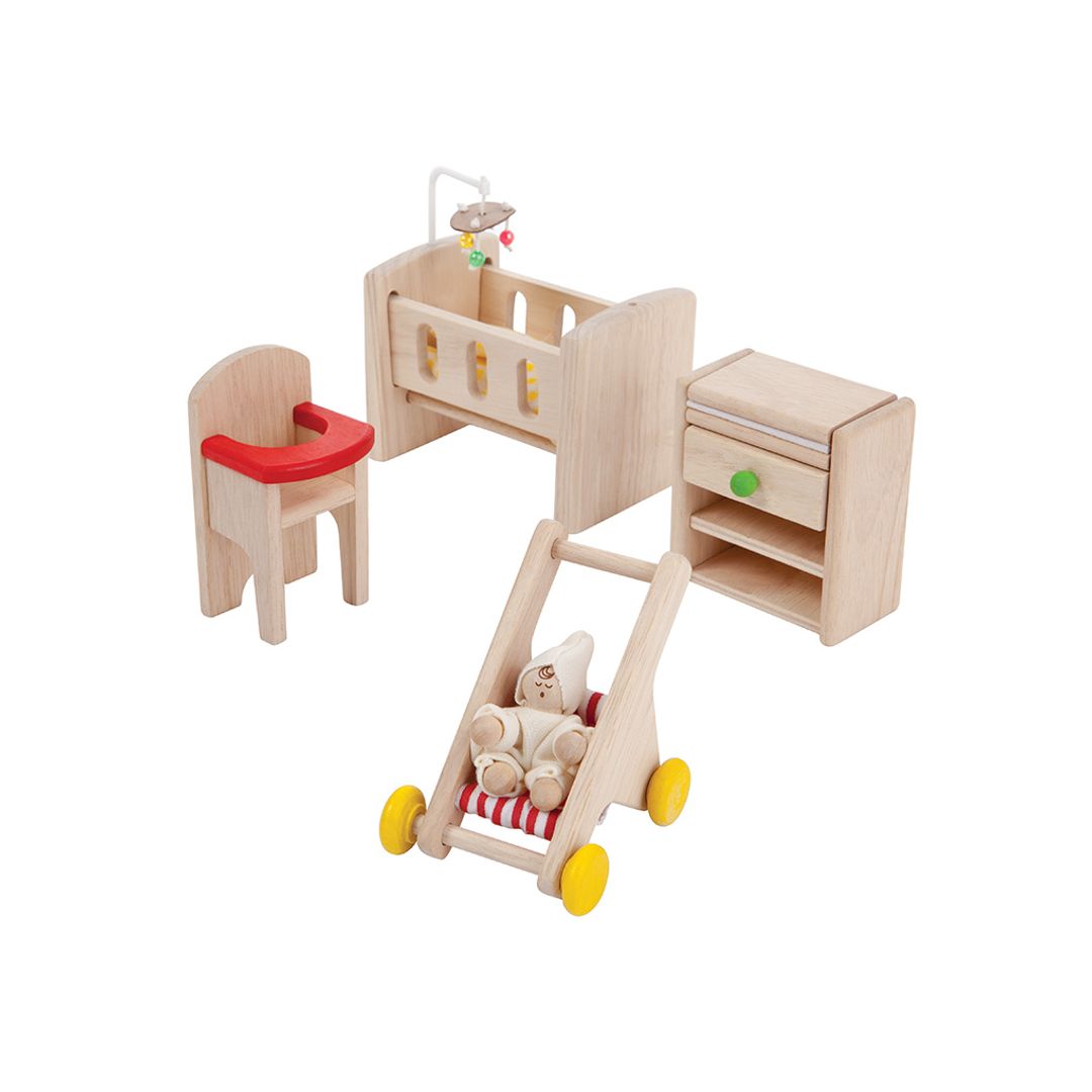 Miniature Nursery Set for Dollhouse - Pretend Play