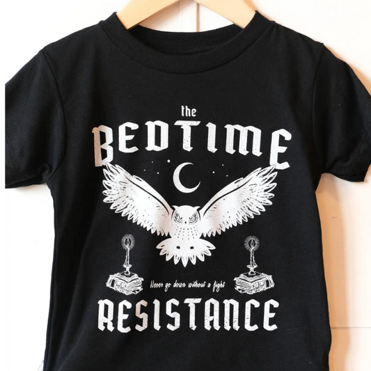 Toddler Graphic Tee Shirt - Bedtime Resistance / Black