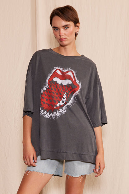 Organic Rolling Stones Thru and Thru Oversized Tee