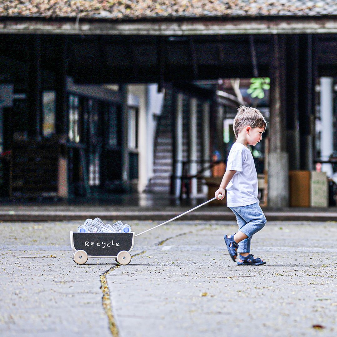 Wooden Toy Wagon - Black