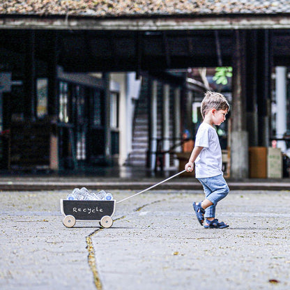 Wooden Toy Wagon - Black