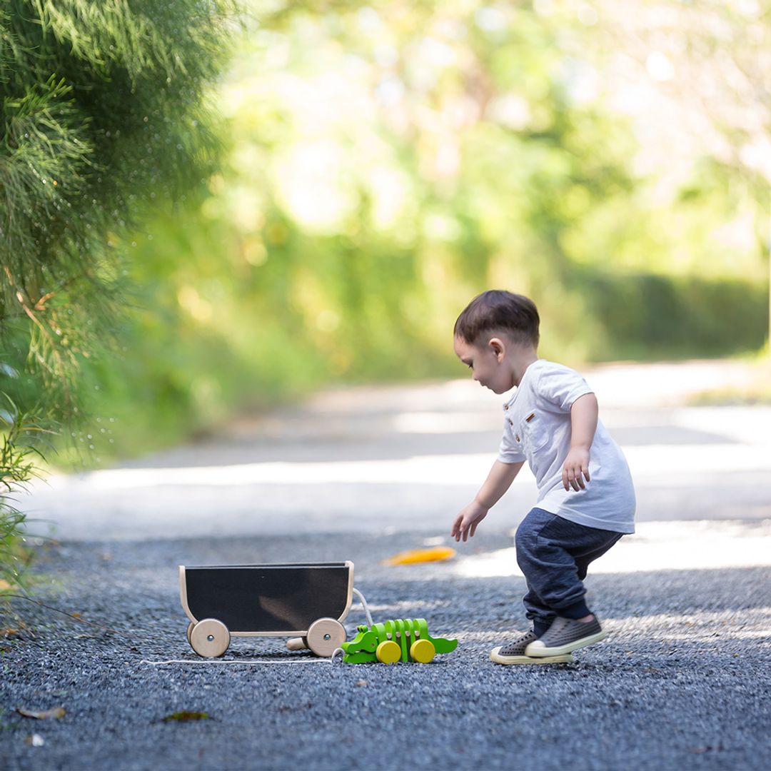 Wooden Toy Wagon - Black