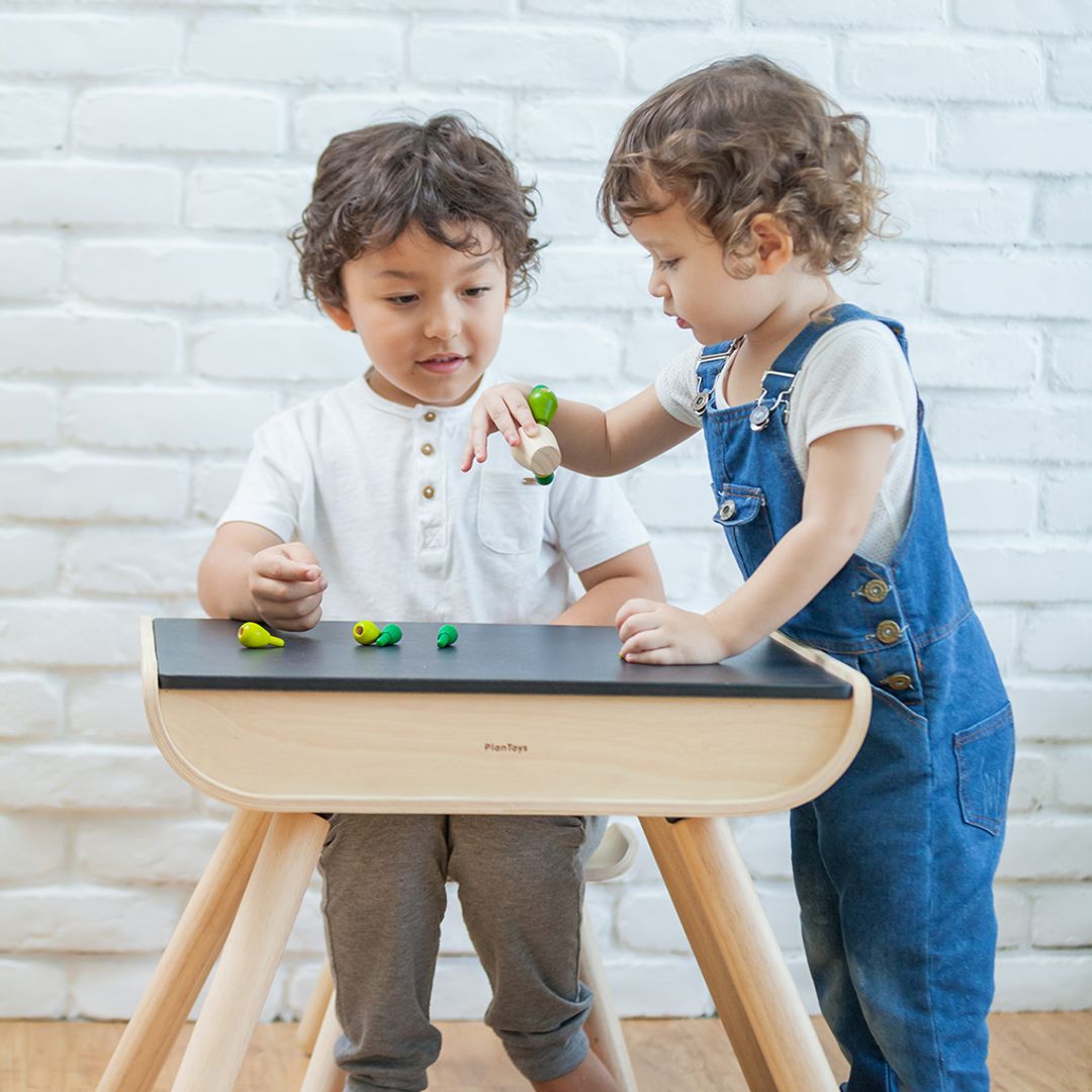 Wooden Table & Chair Set - Black
