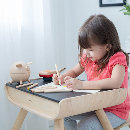 Wooden Table & Chair Set - Black