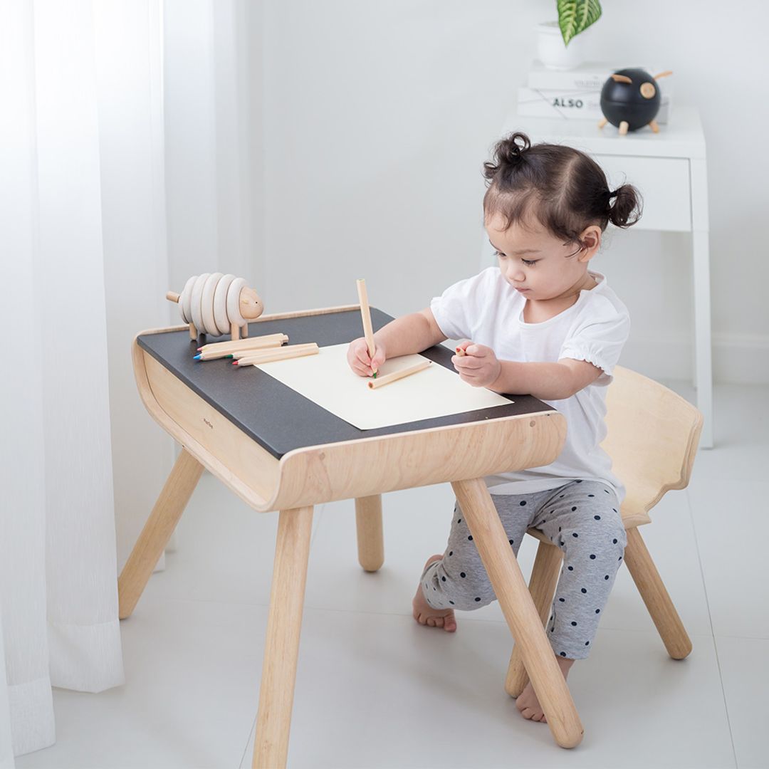 Wooden Table & Chair Set - Black