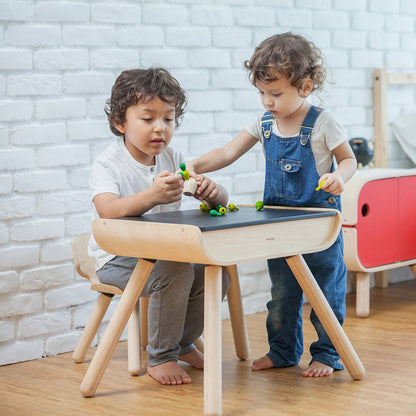Wooden Table & Chair Set - Black