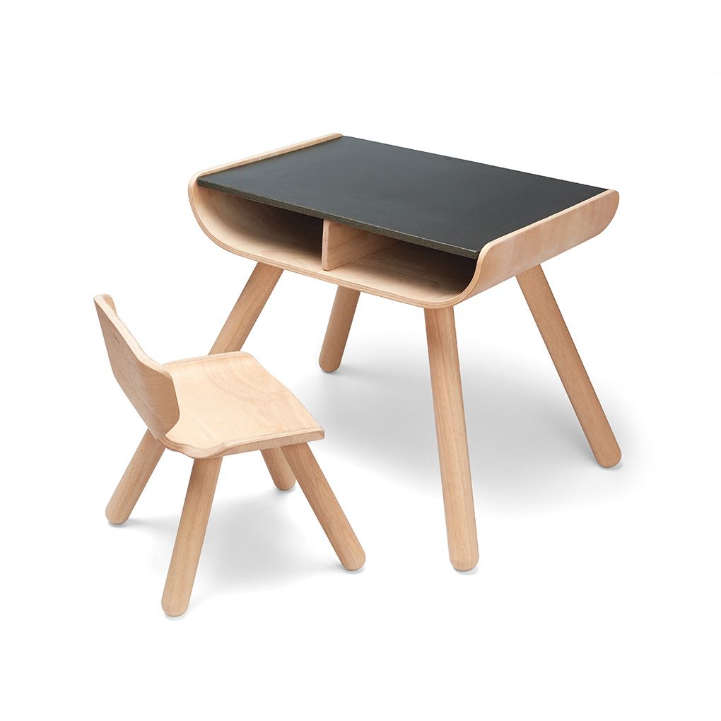 Wooden Table & Chair Set - Black