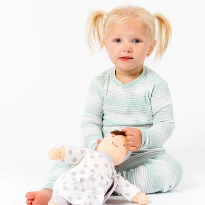 Organic Baby & Toddler Pajamas - Sea Breeze Stripe