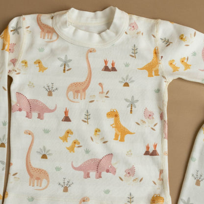 Rose Dino Family Organic Cotton Pajamas