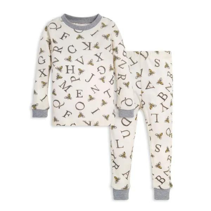 Organic Toddler Pajamas - Alphabet