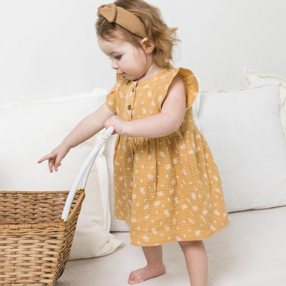 Organic Baby Floral Dress - Honeysuckle